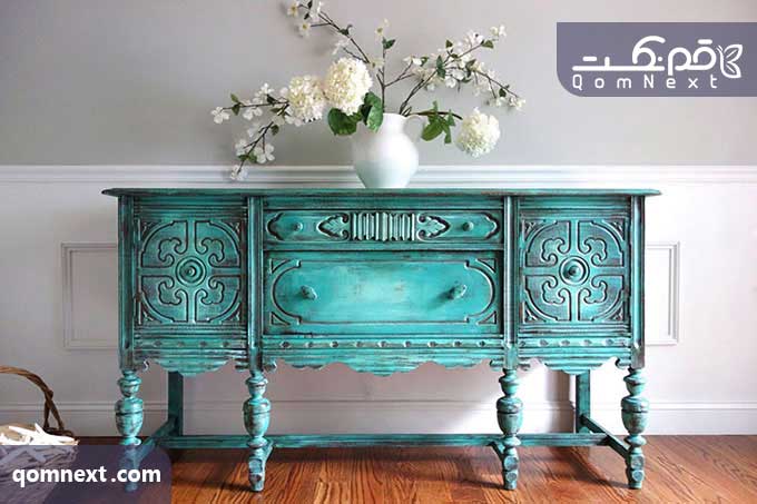 تصویر پتینه کاری روی چوب